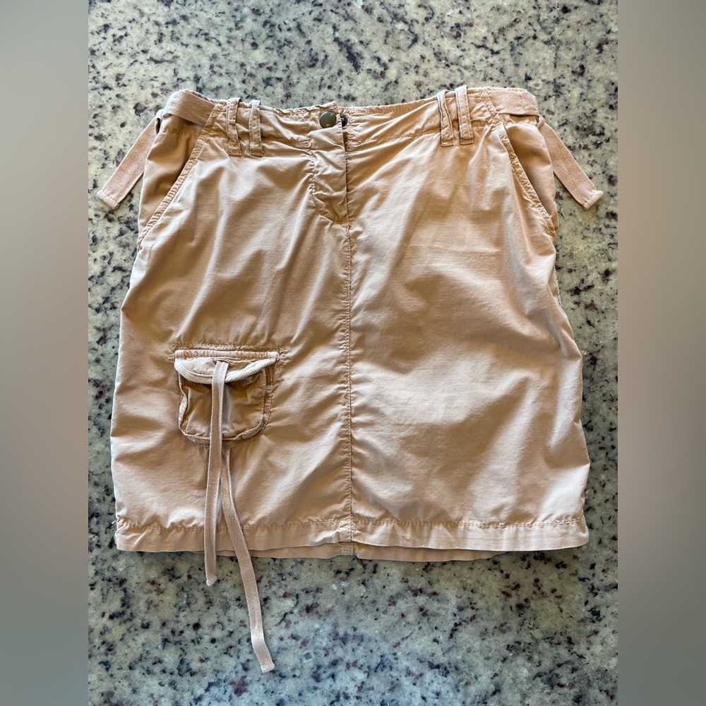 Pristine vintage rare Y2K 100% cotton, Tommy Hilfiger khaki cargo skirt SZ 2 - Picture 1 of 8